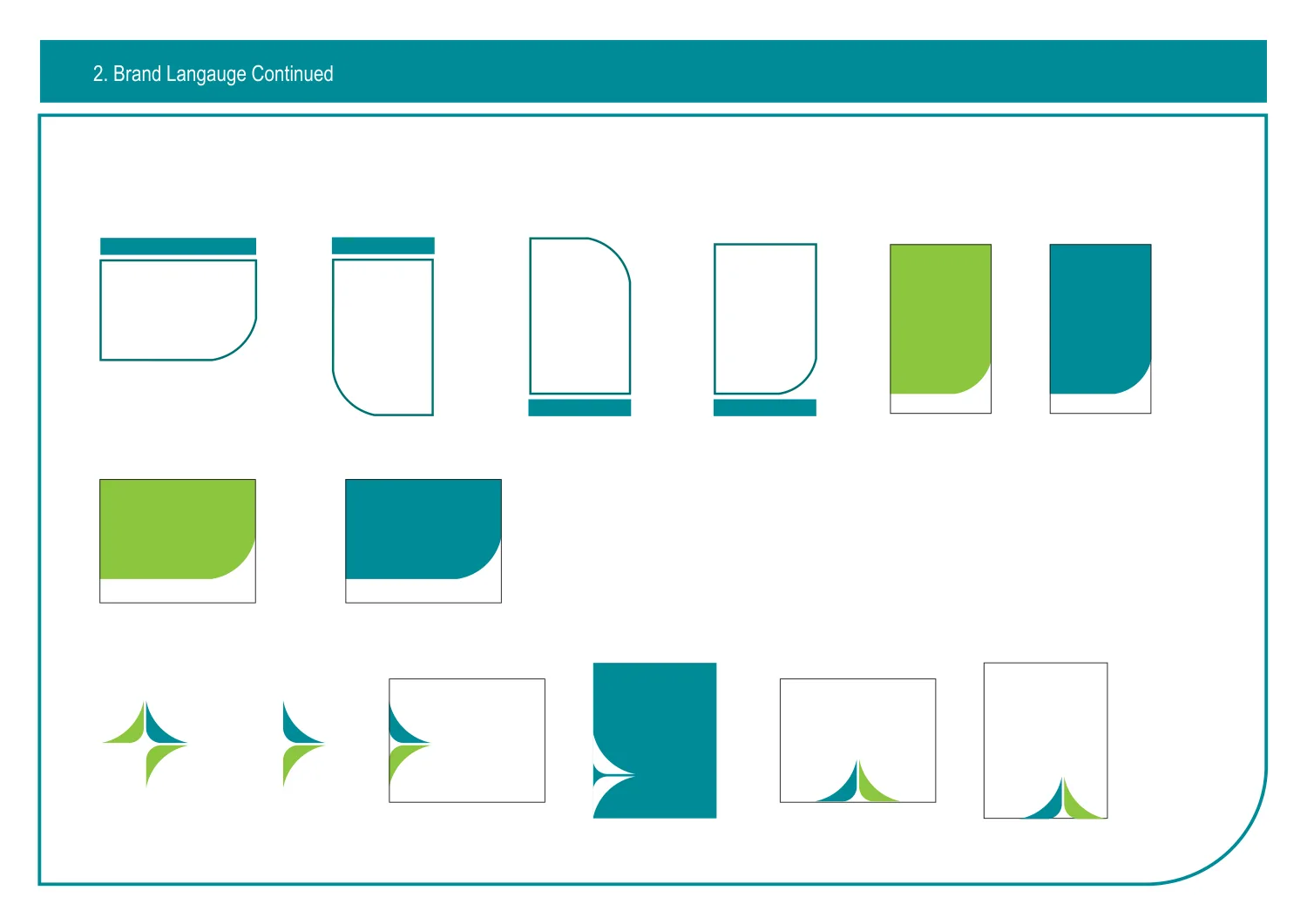 Manual: brand language, frames.