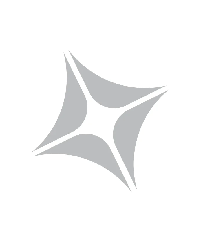 The shape of the light, simplified to a grey four-pointed star.