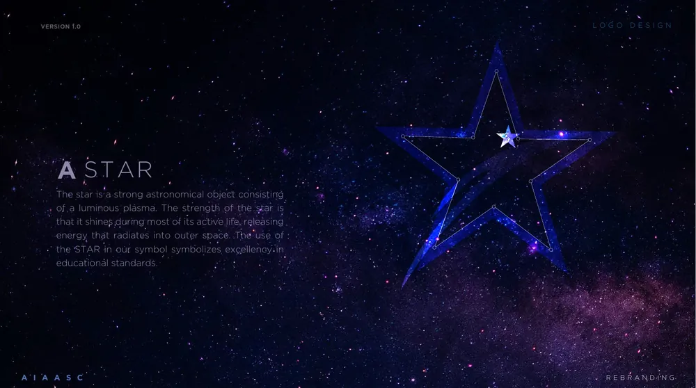 A star, drawn in a night sky
