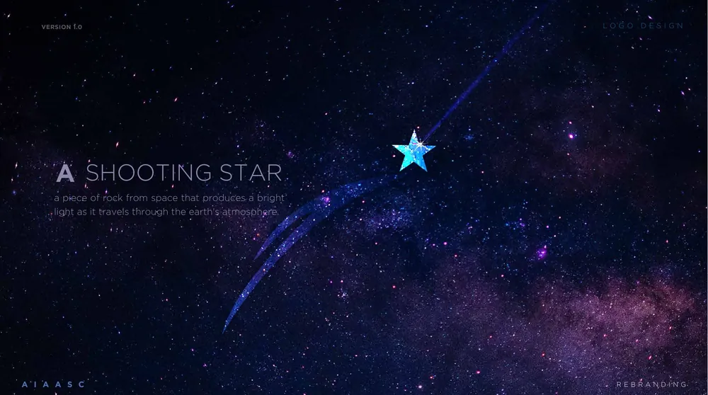 A shooting star crossing the night sky