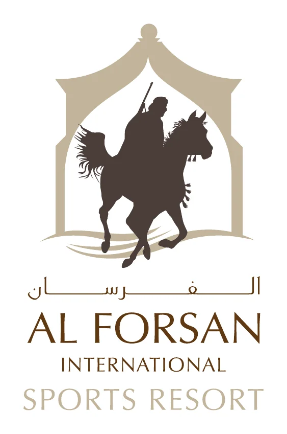 Logo option A of March 2009: a pale arch with a peaked roof around the knight, above the two names